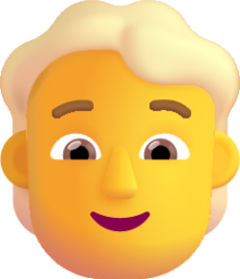 person blonde hair default emoji