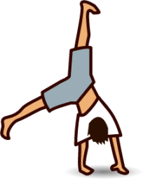 person doing cartwheel (yellow) emoji