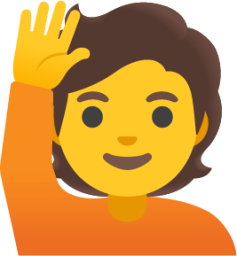 person raising hand emoji