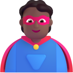 person superhero medium dark emoji