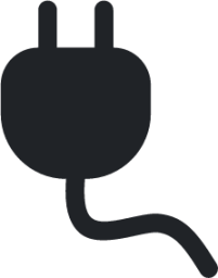 plug (rounded filled) icon