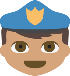 police officer tone 3 emoji