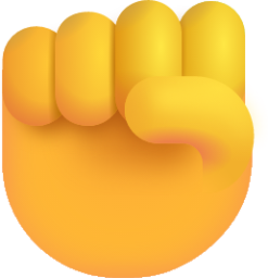 raised fist default emoji