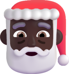 santa claus dark emoji