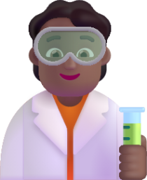 scientist medium dark emoji