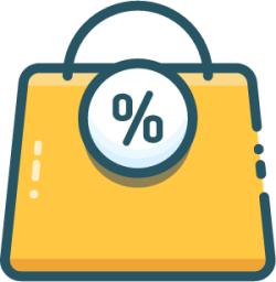 shopping bag discount illustration