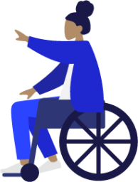 sitting woman wheelchair disabled disability illustration