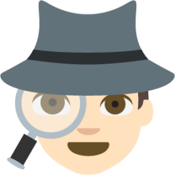 sleuth or spy tone 1 emoji