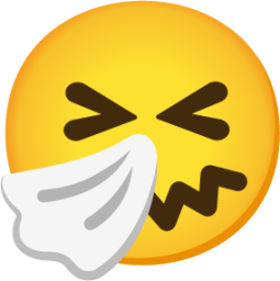 sneezing face emoji