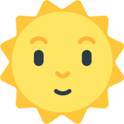 sun with face emoji