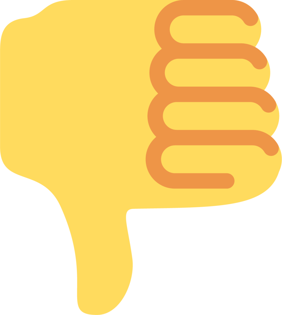 thumbs down sign emoji