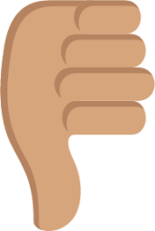 thumbs down sign tone 3 emoji