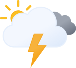 thunderstorms day overcast icon