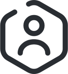 user octagon icon