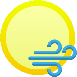 weather clear wind icon