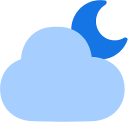 weather cloud moon icon