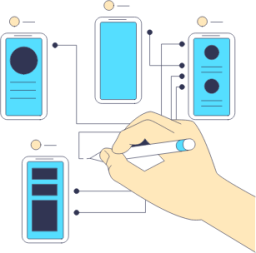 wireframe user interface illustration