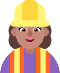 woman construction worker medium emoji