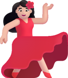 woman dancing light emoji