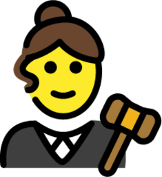 woman judge emoji