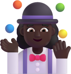 woman juggling dark emoji