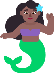 woman merpeople medium dark emoji