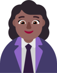 woman office worker medium dark emoji