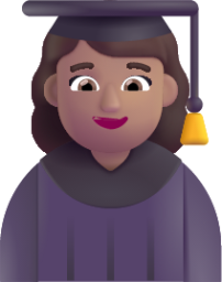 woman student medium emoji