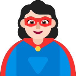 woman superhero light emoji