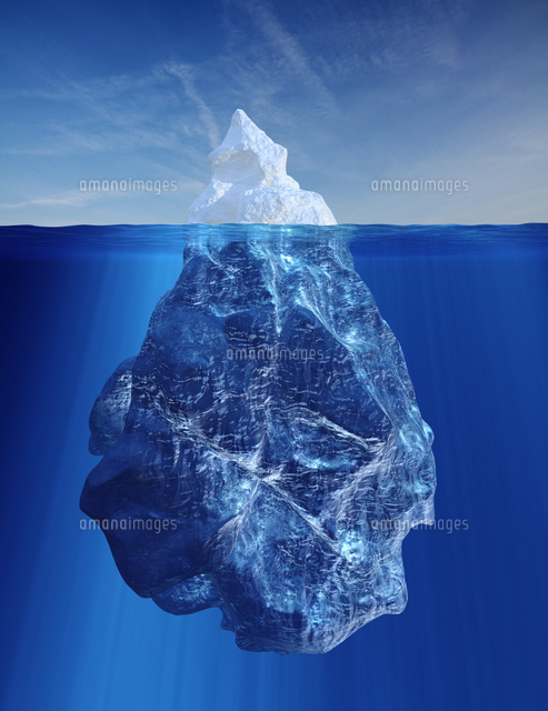 Iceberg Above And Below Water Line の写真素材 イラスト素材 アマナイメージズ