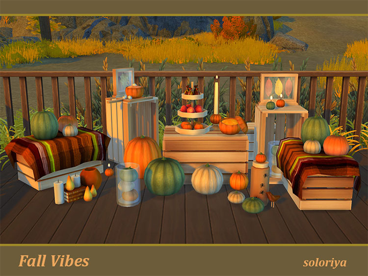 The Autumn Wallpapers For The Sims Collection Is Shown In Shades Of ...