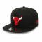 NEW ERA CHICAGO BULLS NBA REAR LOGO 9FIFTY SNAPBACK CAP BLACK'