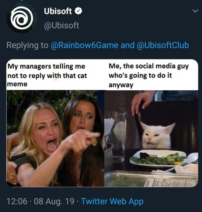 6. Well played, Ubisoft social media manager.