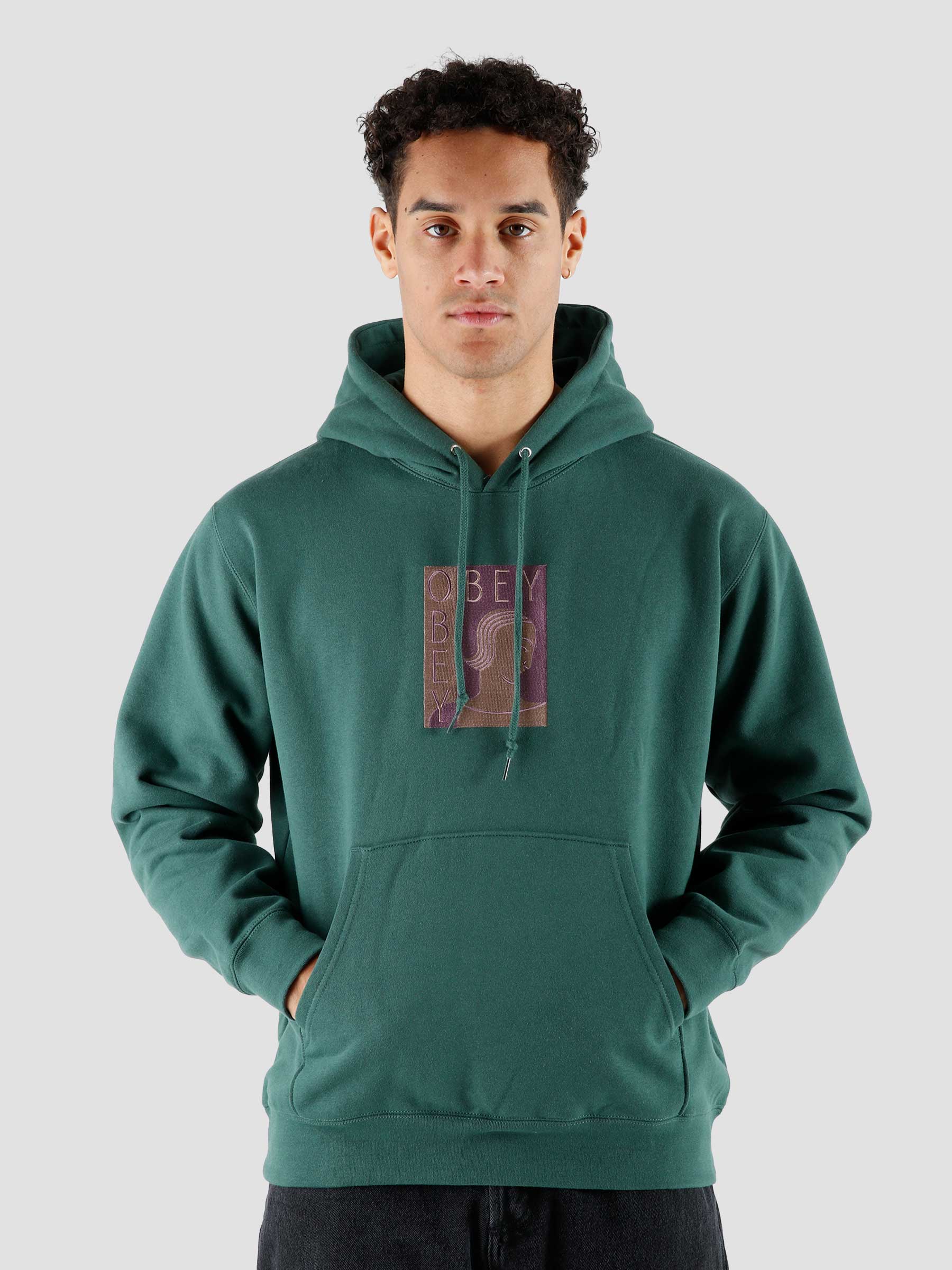 Obey Rio Hoodie Dark Cedar