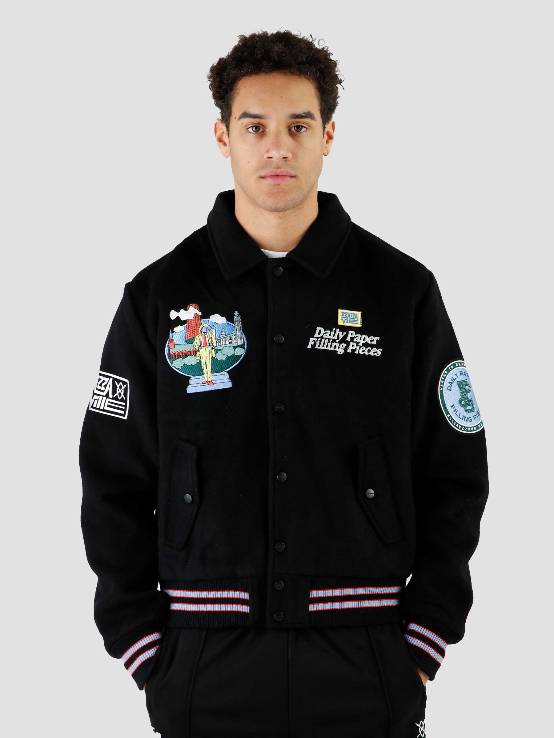 DP X FP Varsity Jacket Black