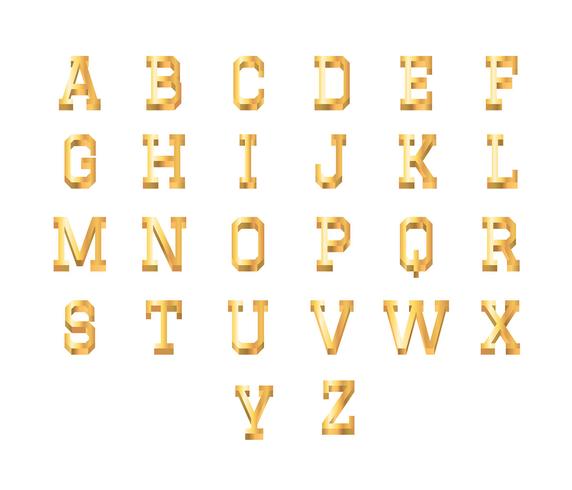 3D Font Gold Free Vector