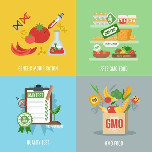 Gmo Flat Set vector