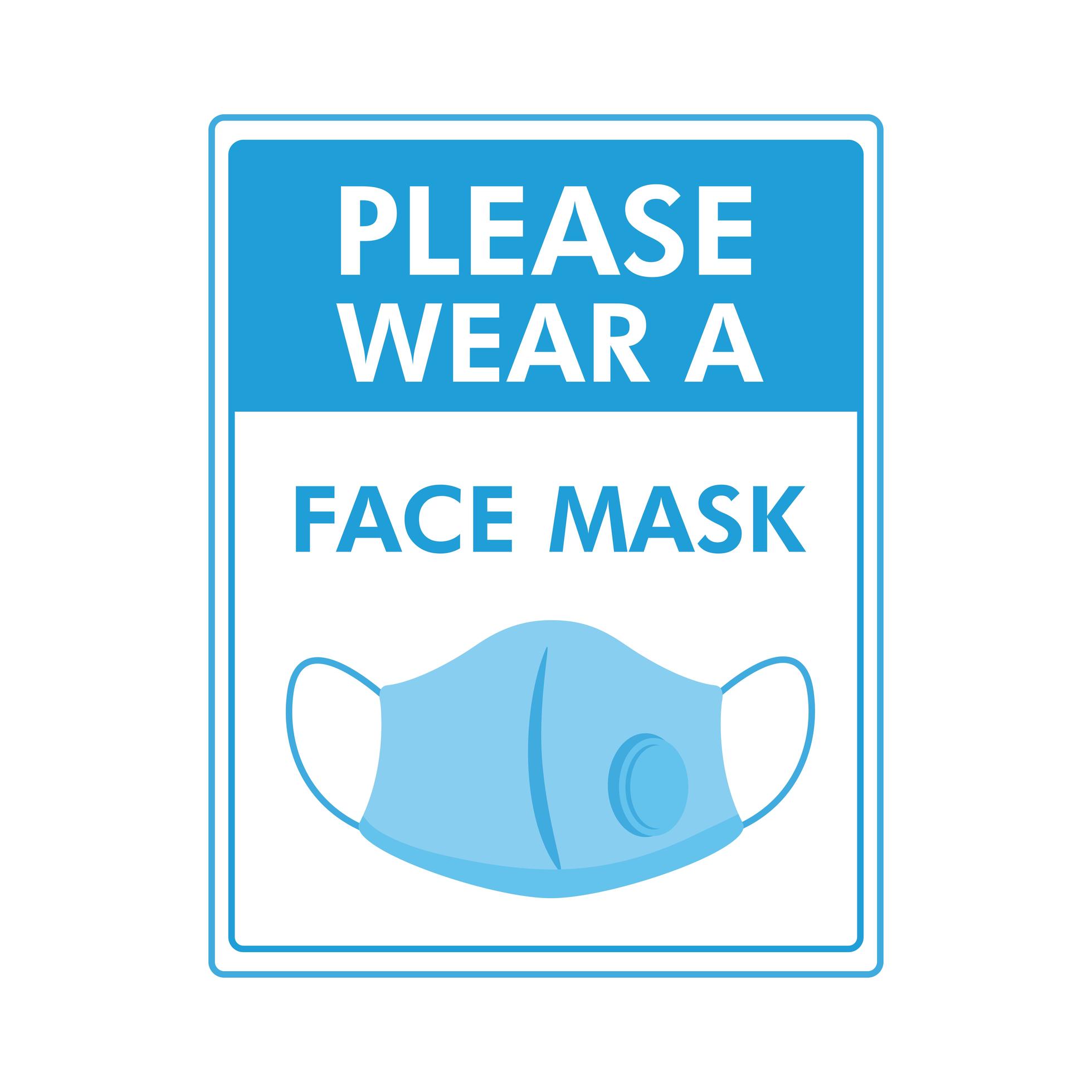 please wear a mask required label stamp with face mask 2483307 Vector ...