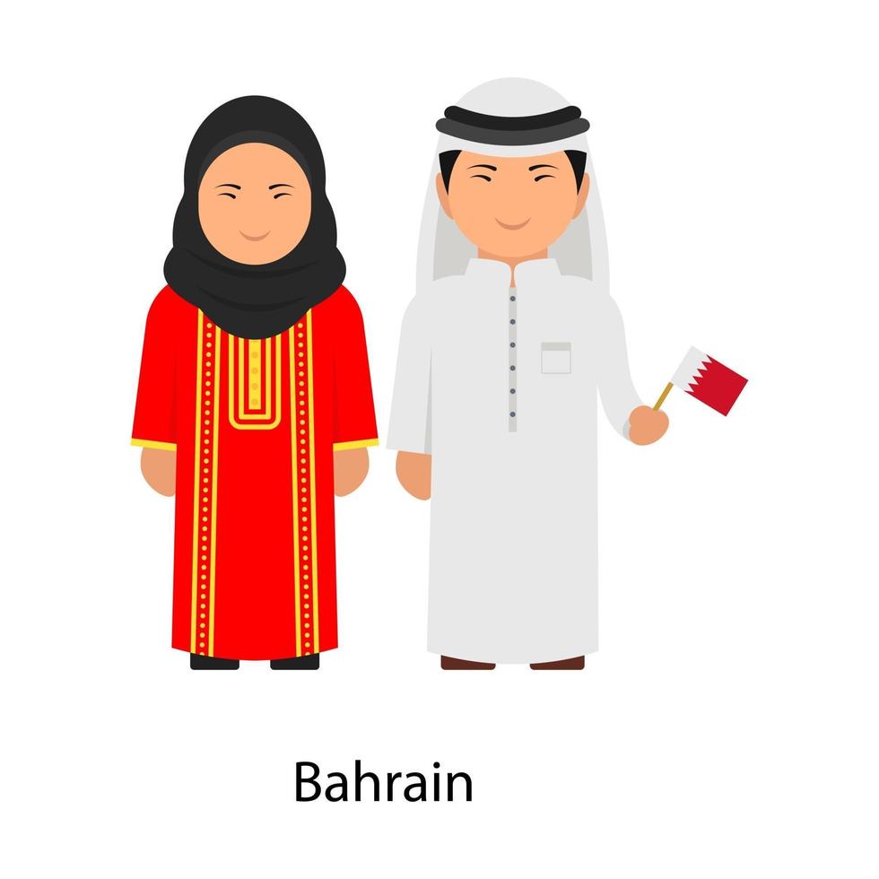 Traditional Bahrain outfit vector