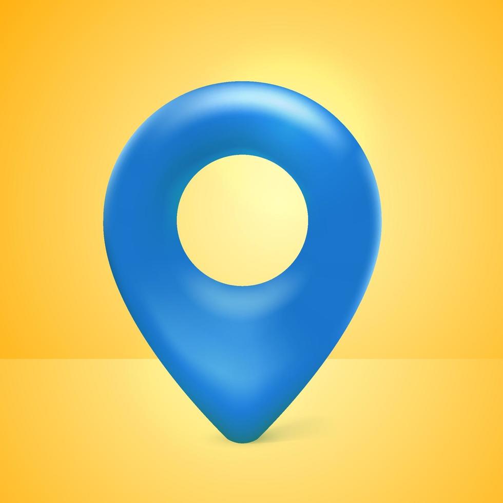 pin gps navigation 3d blue icon vector