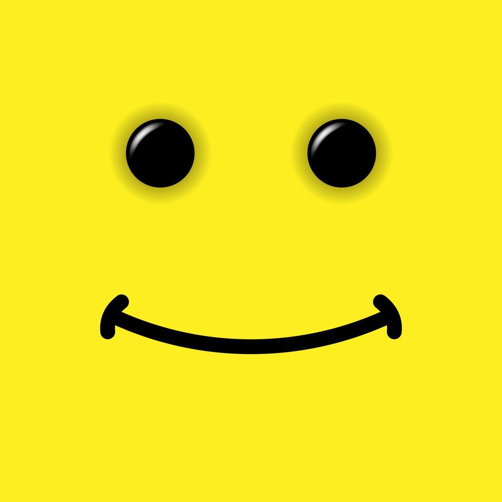 smile emoticon on yellow background 7659485 Vector Art at Vecteezy