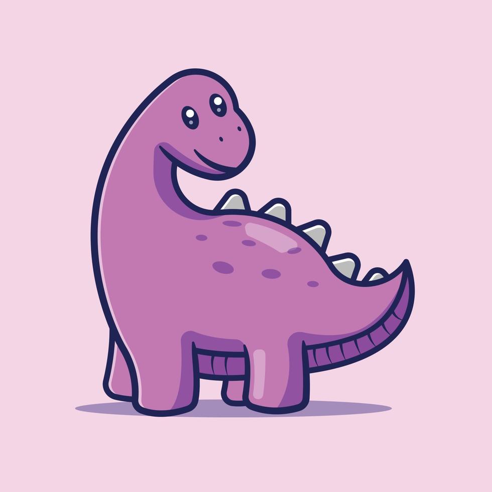 Cute dinosaur cartoon vector illustration 9946454 Vector Art at ...