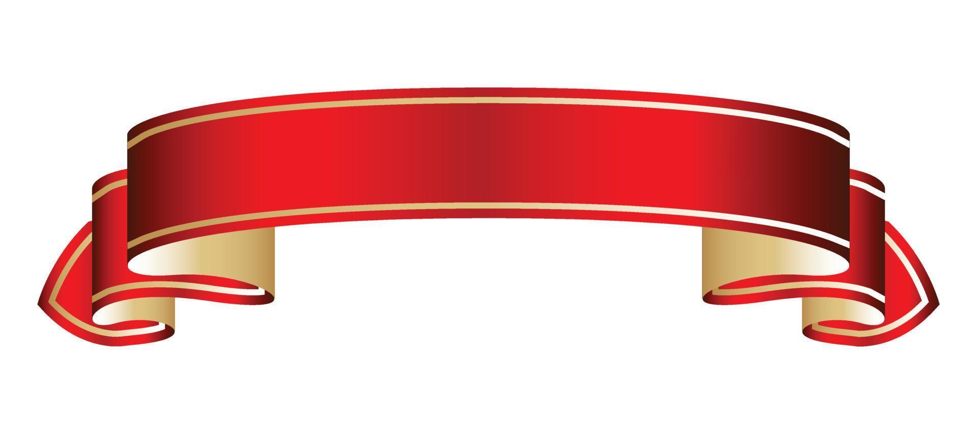 Creative Modern Red Ribbon Banner Design vector