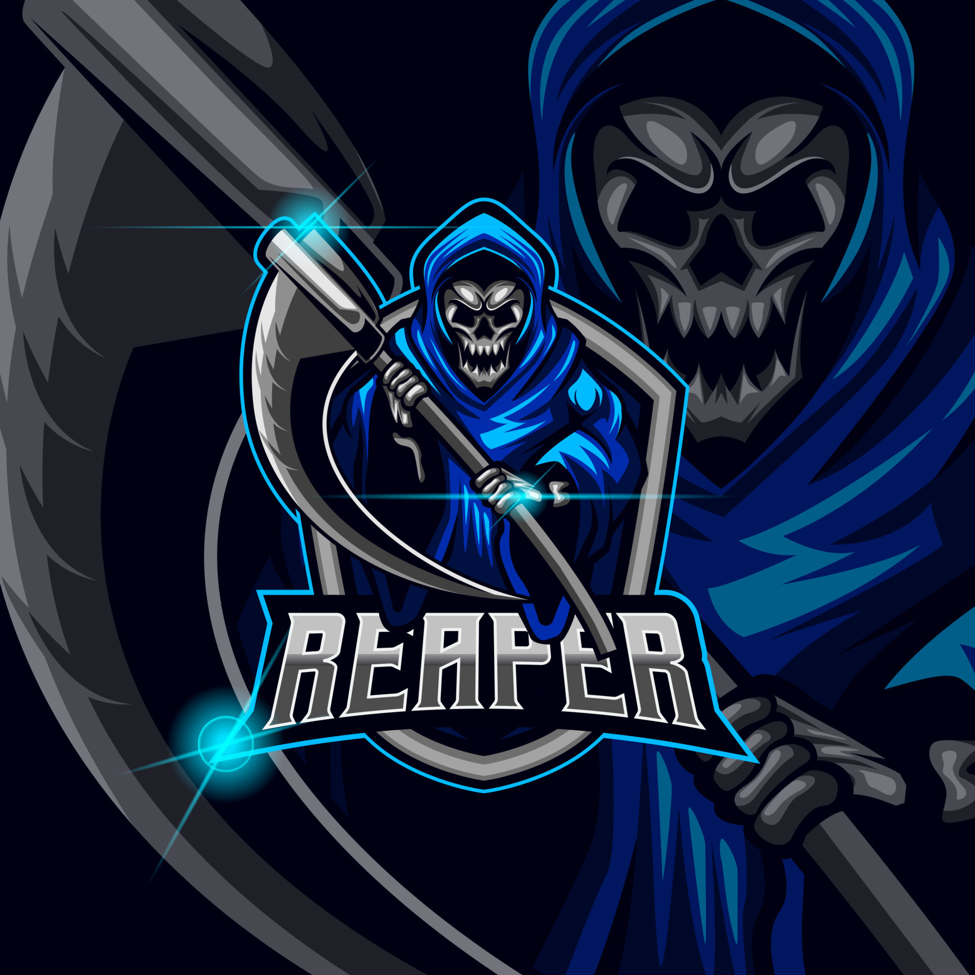 Reaper esport logo design 14561467 Vector Art at Vecteezy