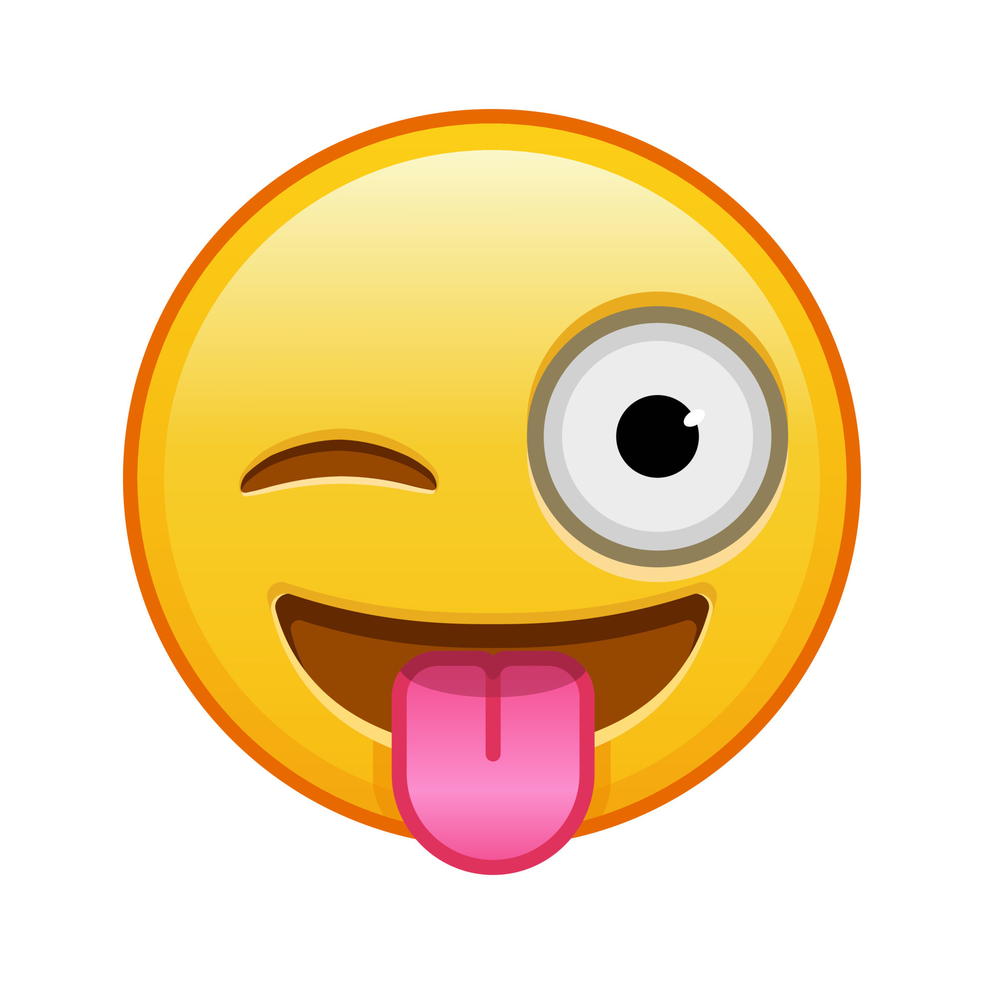 Face with tongue hanging out and winking eye Large size of yellow emoji ...