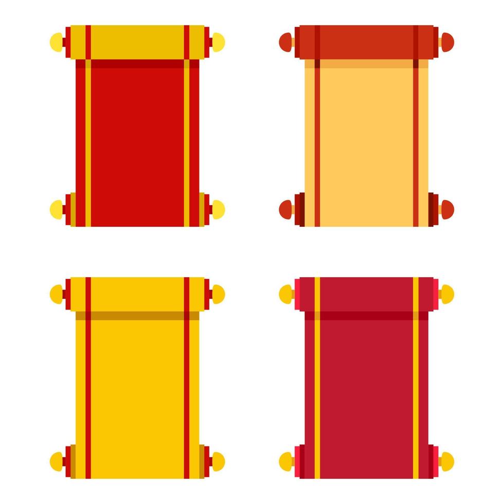 Chinese Scroll in flat style isolated vector