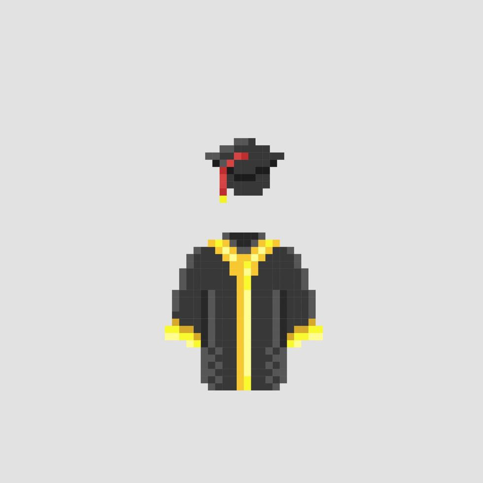 graduation outfit in pixel art style 23018502 Vector Art at Vecteezy