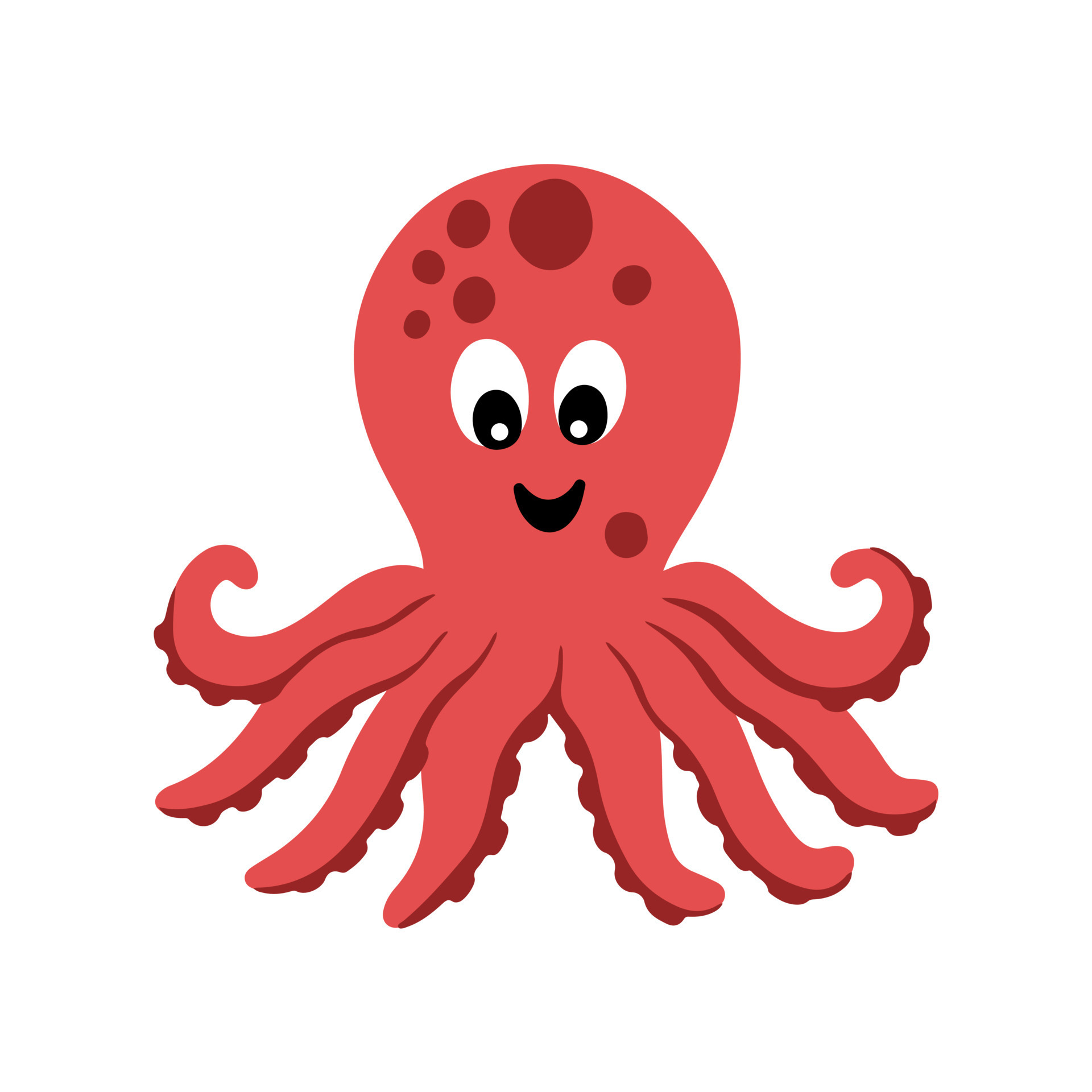 Cute vector cartoon octopus illustration 24183050 Vector Art at Vecteezy