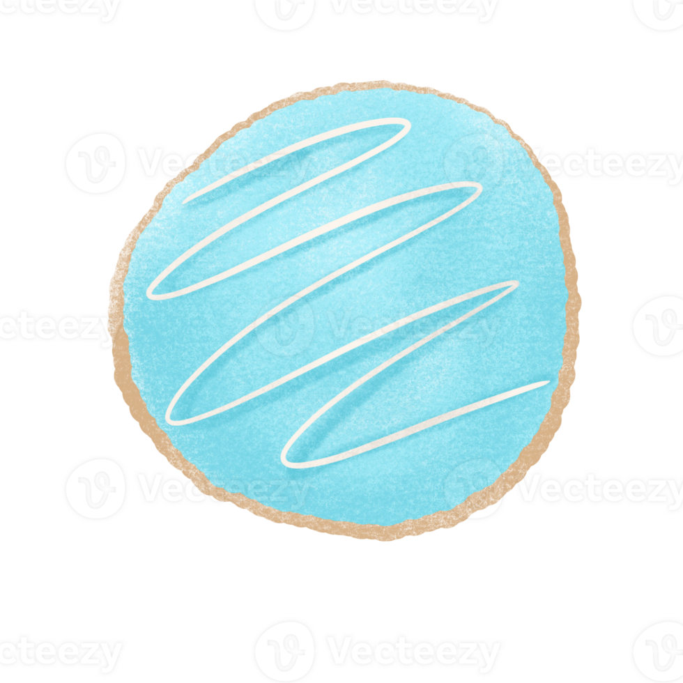 Blue Frosted sugar cookies png