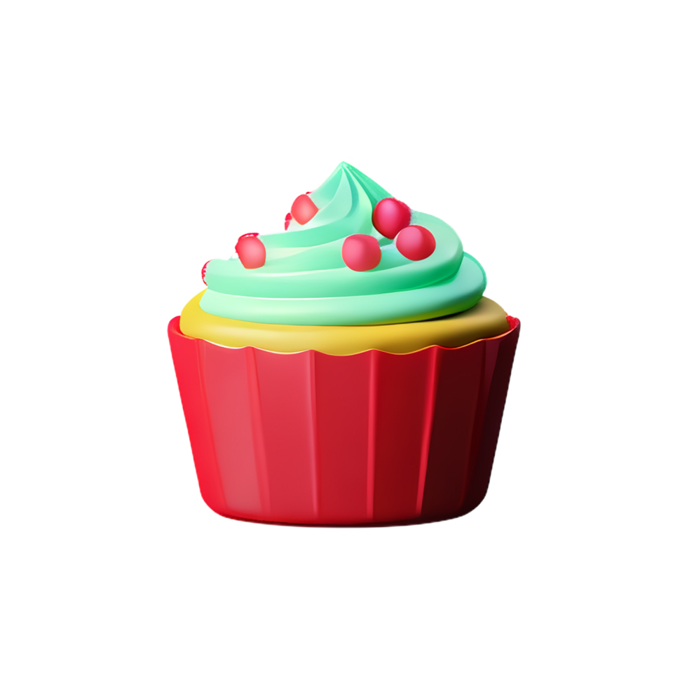 cupcake 3d rendering icon illustration 28585812 PNG